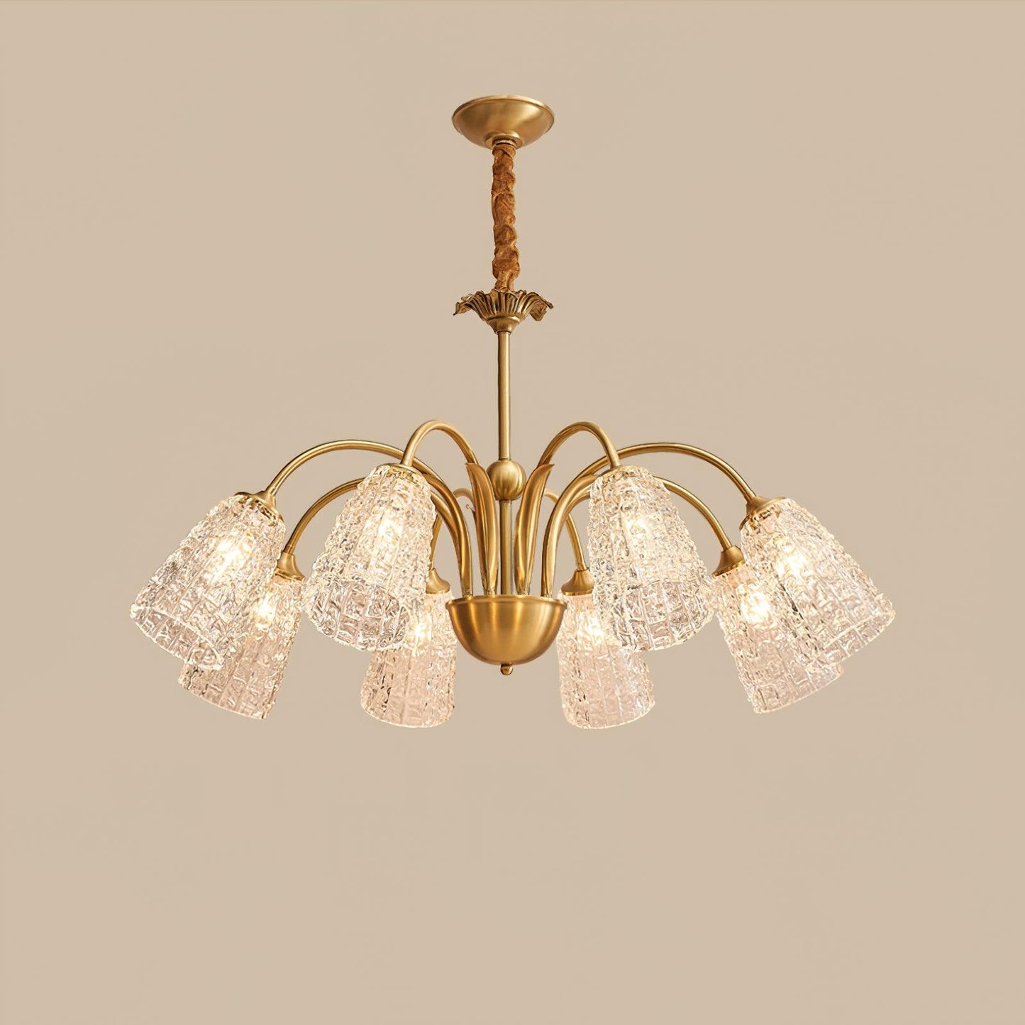 Bronze Crystal Cup Chandelier