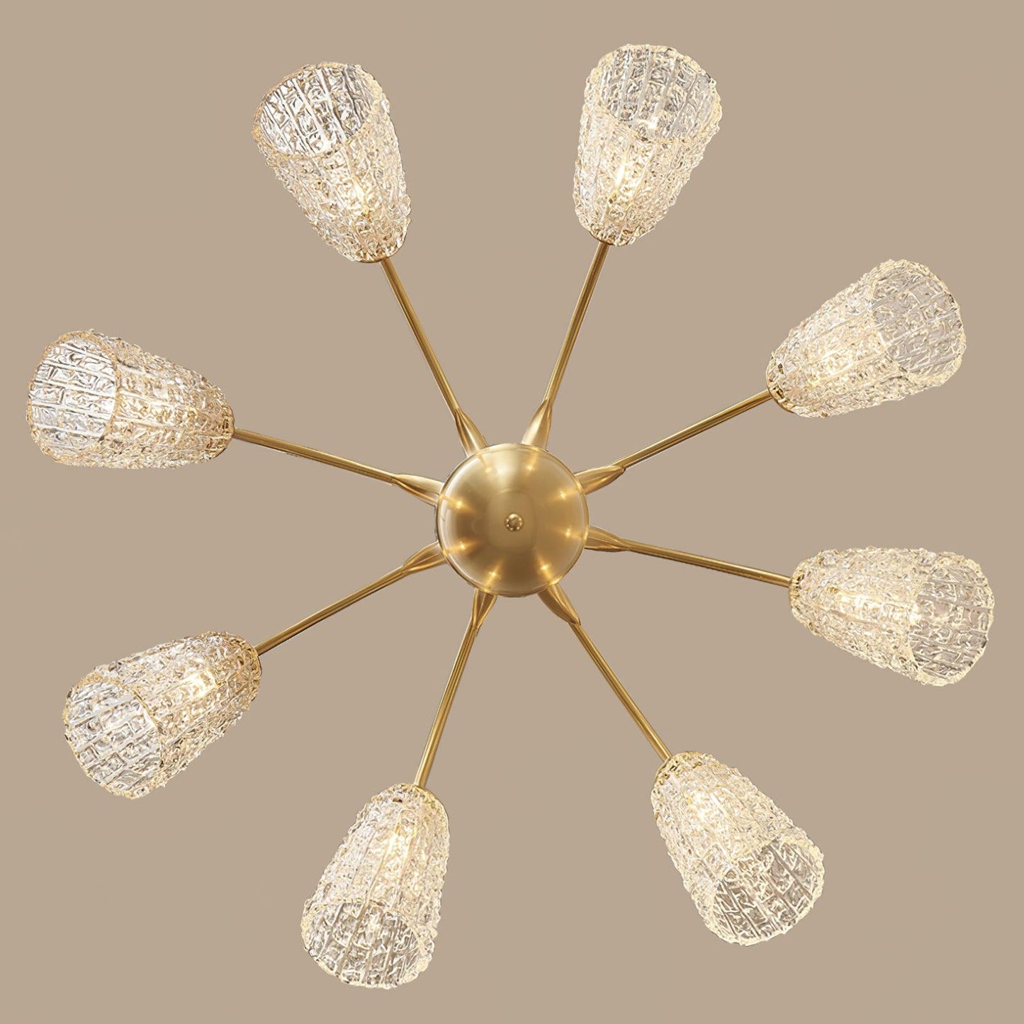 Bronze Crystal Cup Chandelier