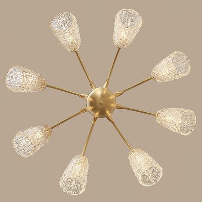 Bronze Crystal Cup Chandelier