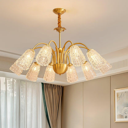 Bronze Crystal Cup Chandelier