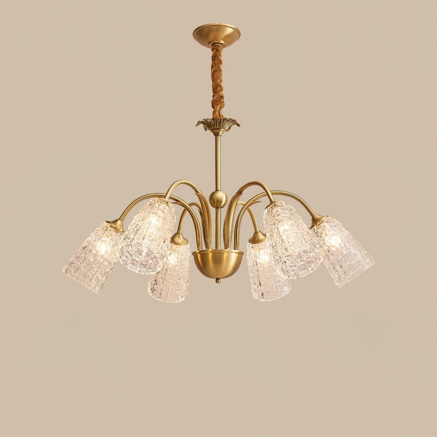 Bronze Crystal Cup Chandelier
