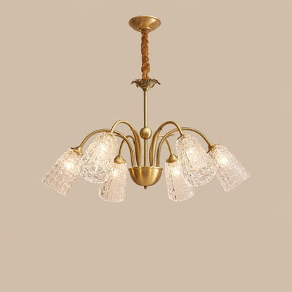 Bronze Crystal Cup Chandelier