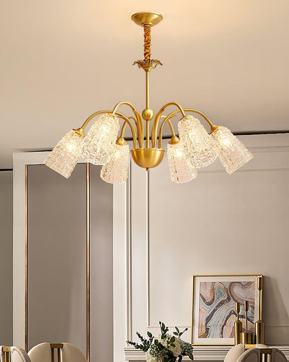 Bronze Crystal Cup Chandelier