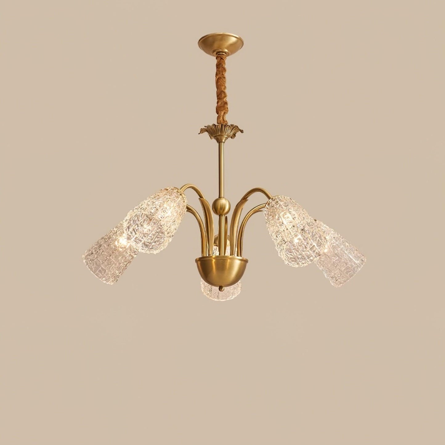 Bronze Crystal Cup Chandelier