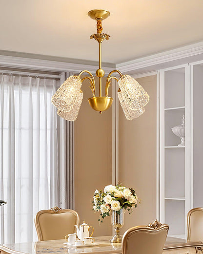Bronze Crystal Cup Chandelier