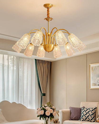 Bronze Crystal Cup Chandelier