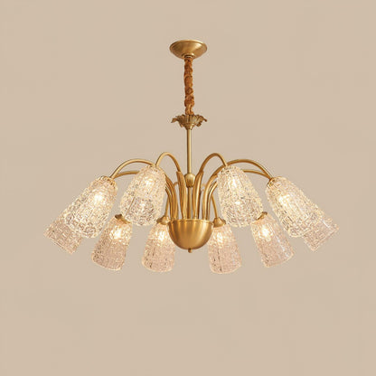 Bronze Crystal Cup Chandelier