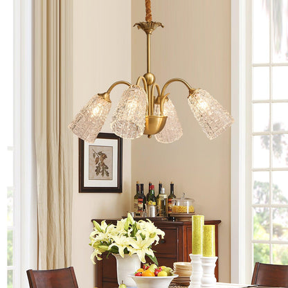 Bronze Crystal Cup Chandelier