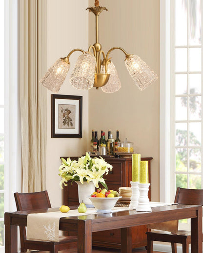 Bronze Crystal Cup Chandelier