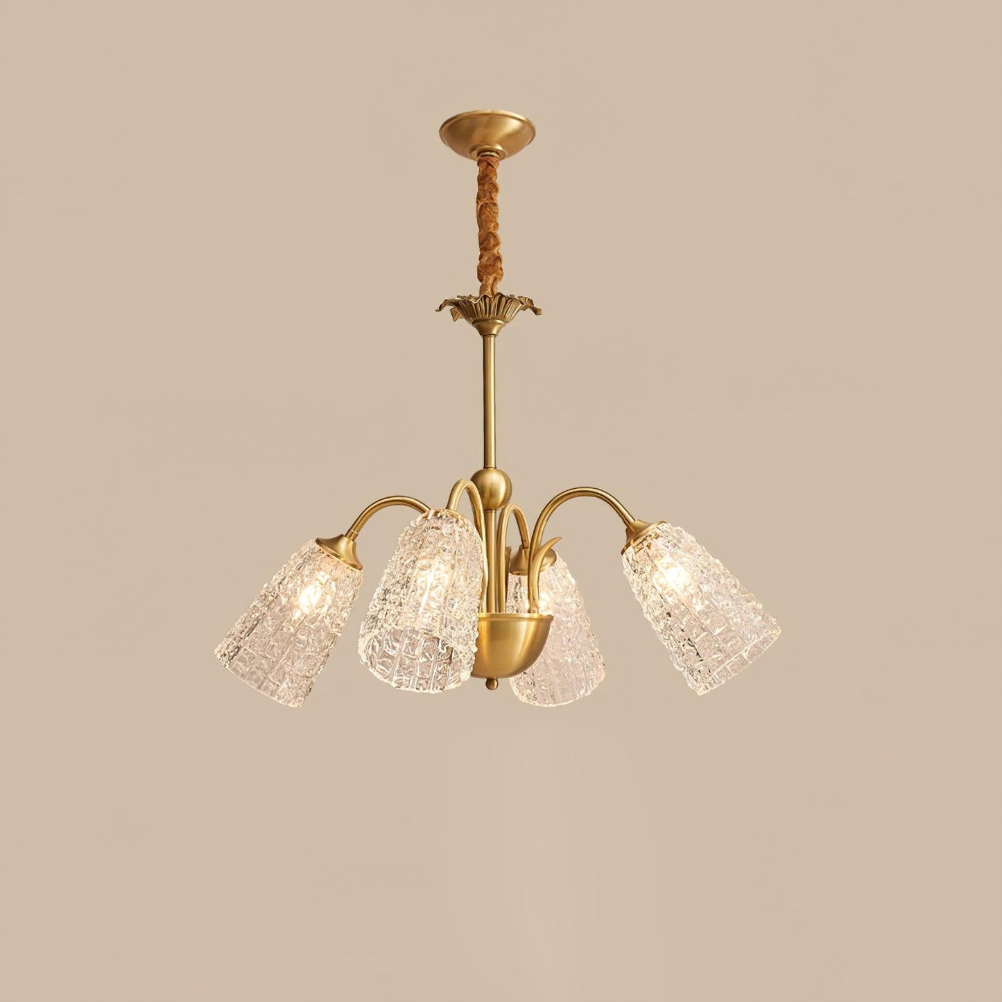 Bronze Crystal Cup Chandelier