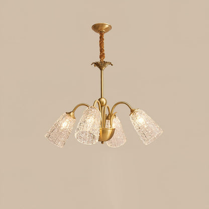 Bronze Crystal Cup Chandelier