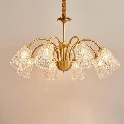 Bronze Crystal Cup Chandelier