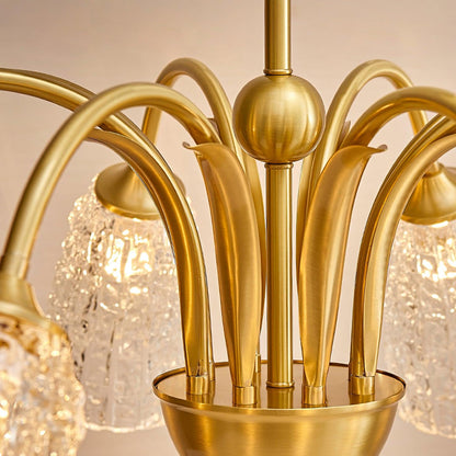 Bronze Crystal Cup Chandelier