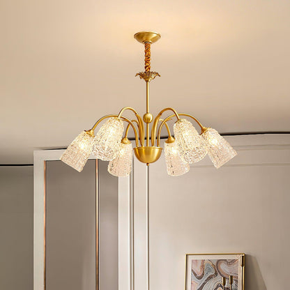Bronze Crystal Cup Chandelier