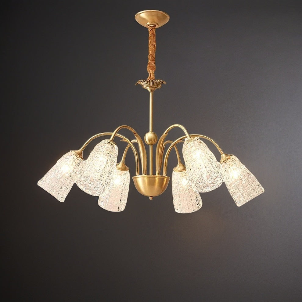 Bronze Crystal Cup Chandelier