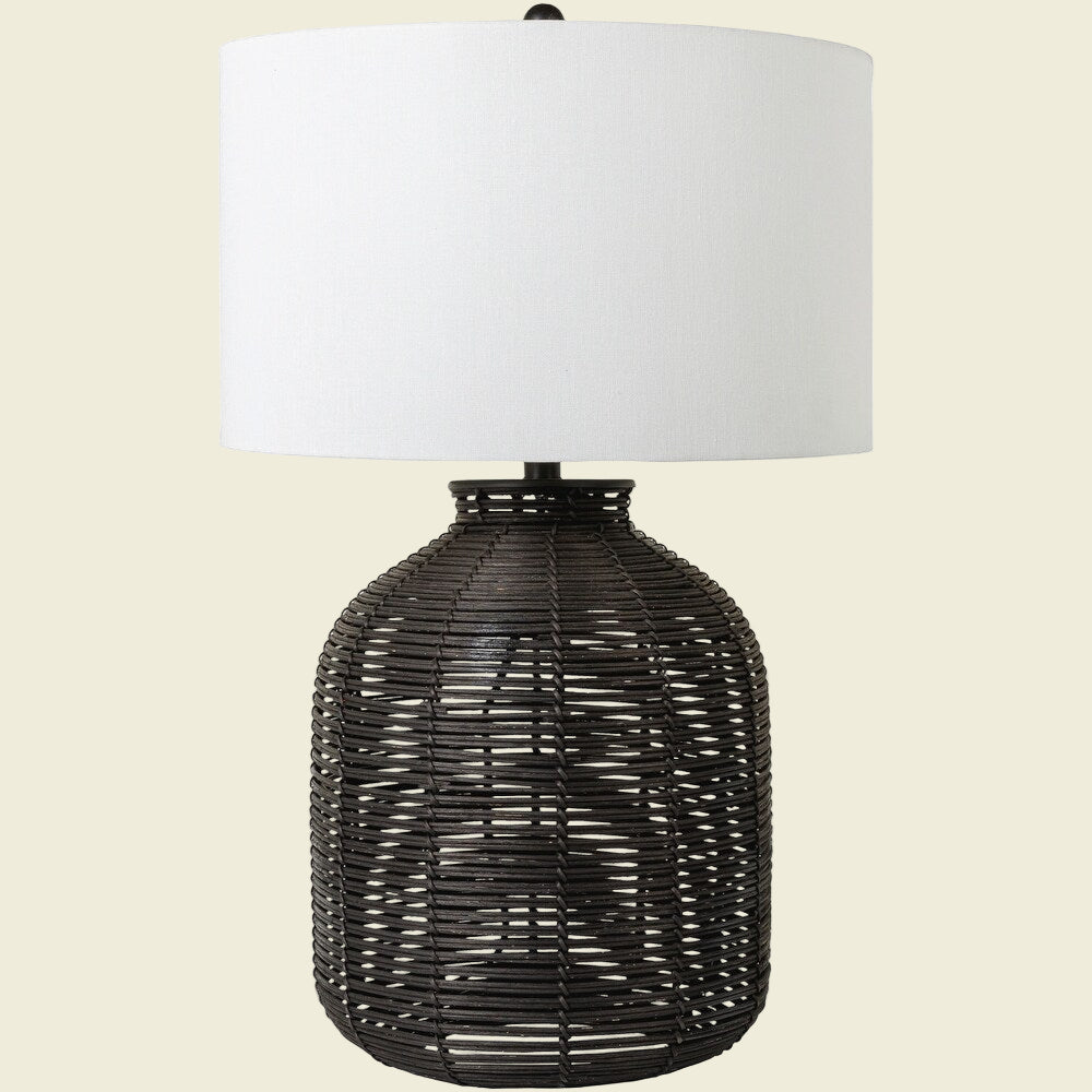 Coastal Boho Rattan Table Lamp