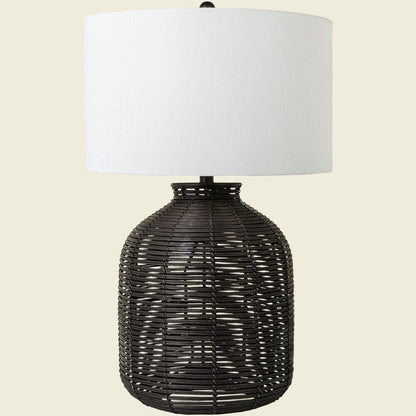 Coastal Boho Rattan Table Lamp