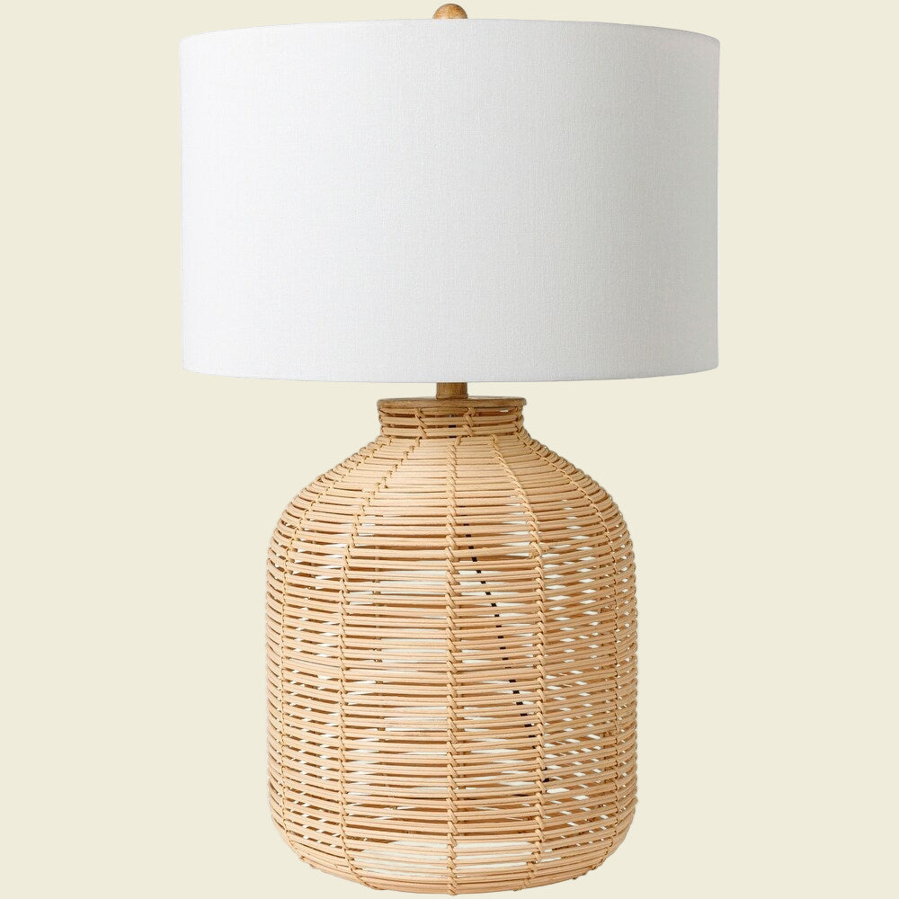 Coastal Boho Rattan Table Lamp