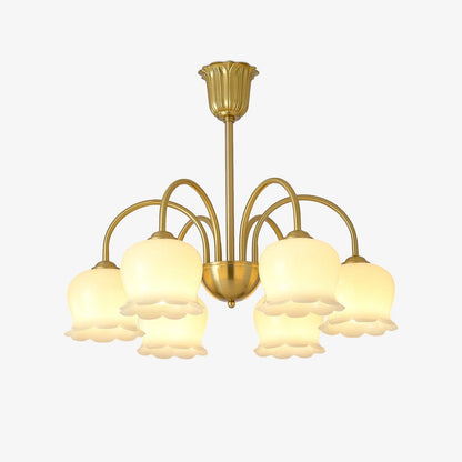 Orchids Brass Pendant Light Chandelier