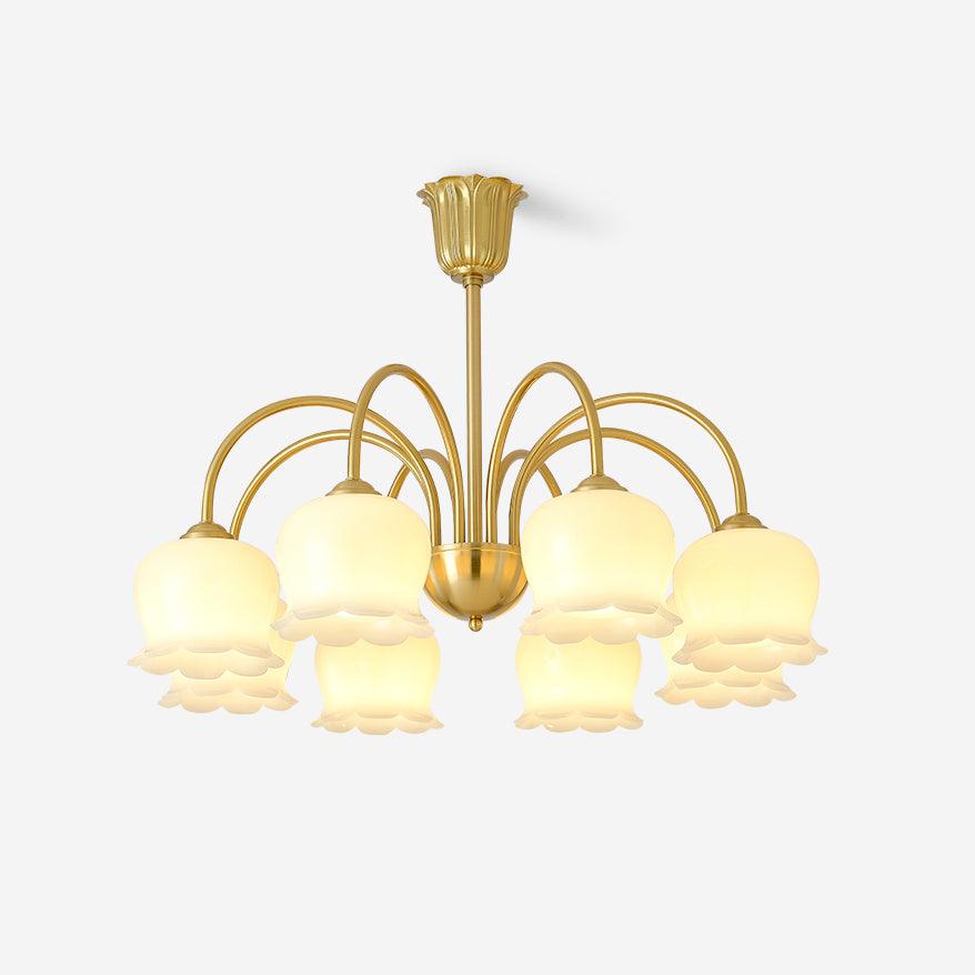 Orchids Brass Pendant Light Chandelier