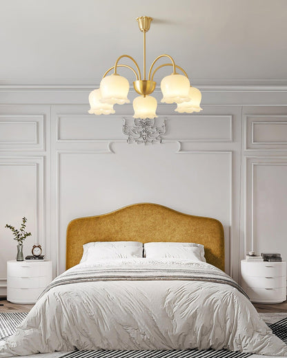 Orchids Brass Pendant Light Chandelier