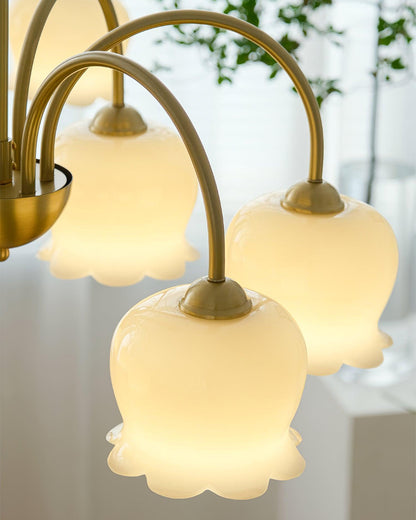 Orchids Brass Pendant Light Chandelier
