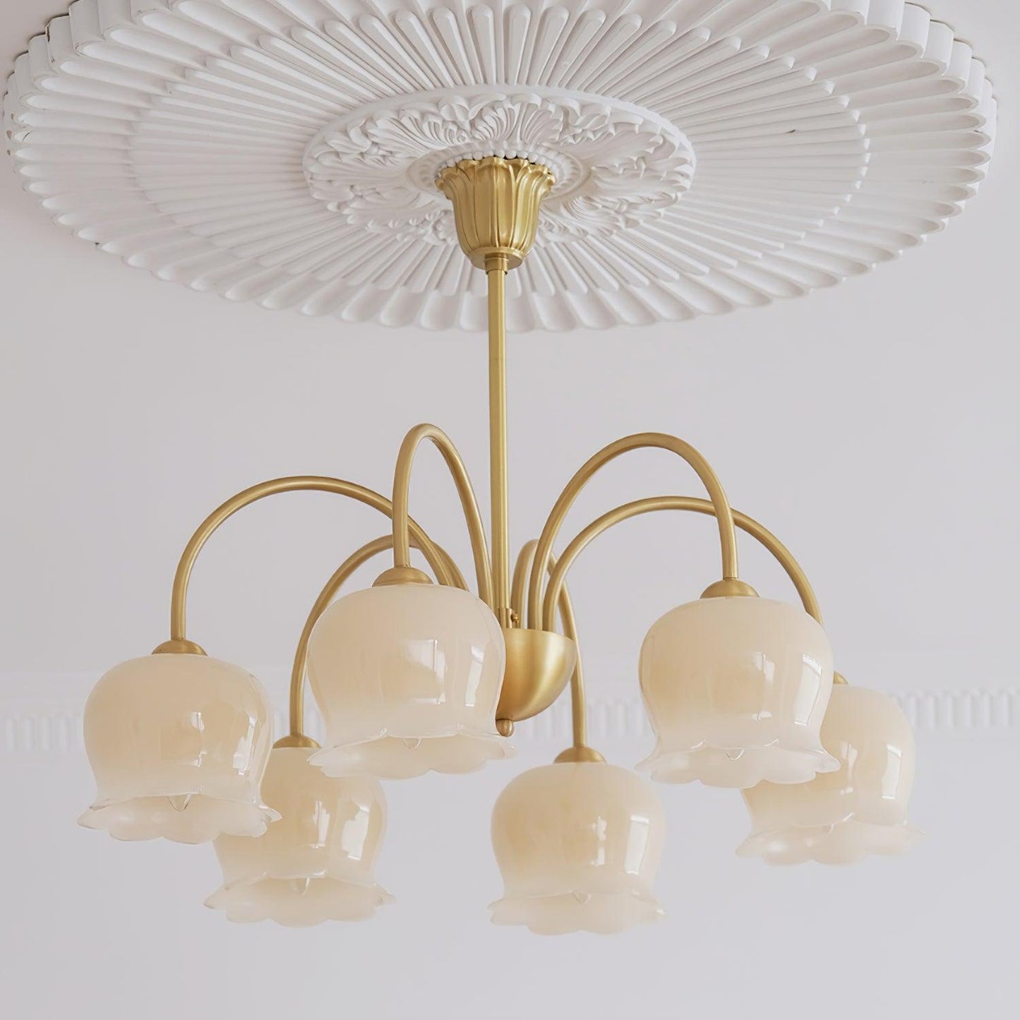 Orchids Brass Pendant Light Chandelier