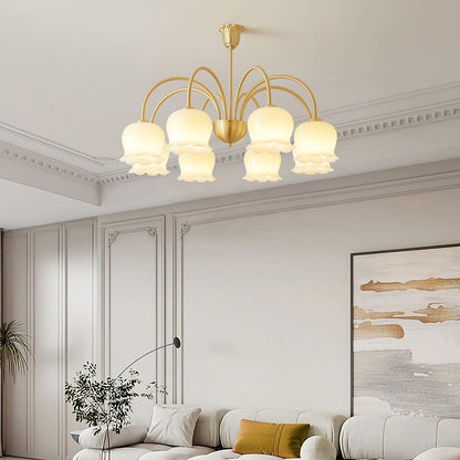 Orchids Brass Pendant Light Chandelier