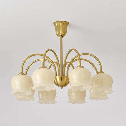 Orchids Brass Pendant Light Chandelier
