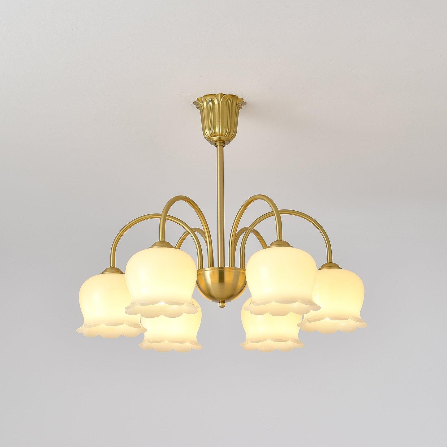 Orchids Brass Pendant Light Chandelier