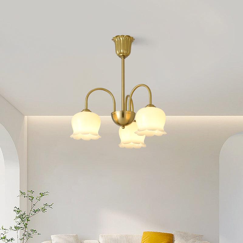 Orchids Brass Pendant Light Chandelier