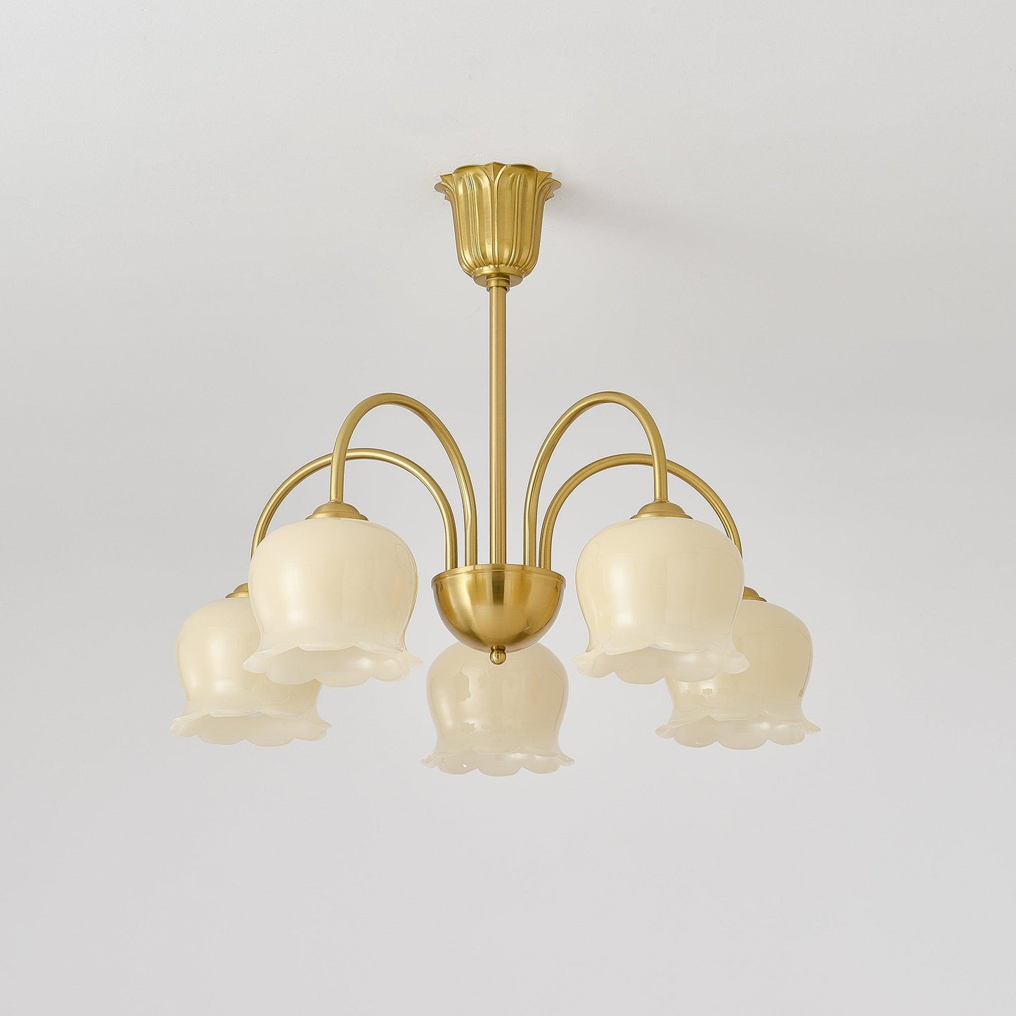 Orchids Brass Pendant Light Chandelier