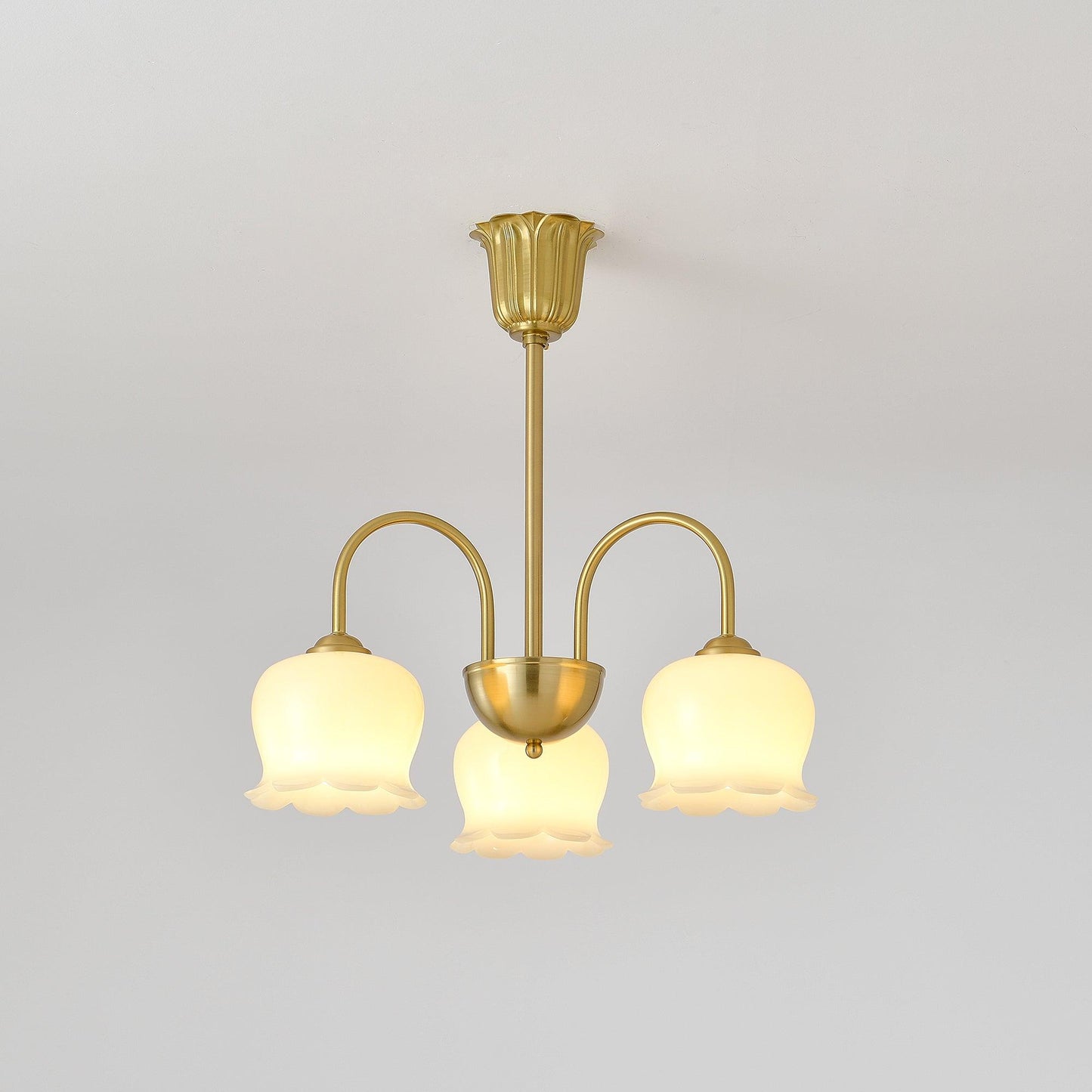 Orchids Brass Pendant Light Chandelier
