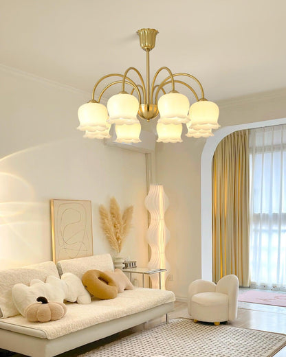 Orchids Brass Pendant Light Chandelier