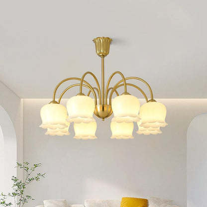 Orchids Brass Pendant Light Chandelier