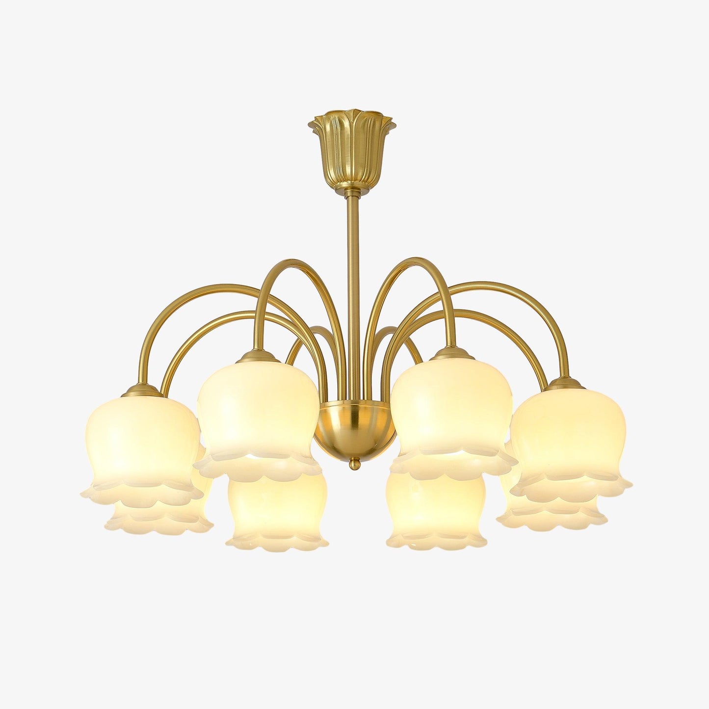 Orchids Brass Pendant Light Chandelier