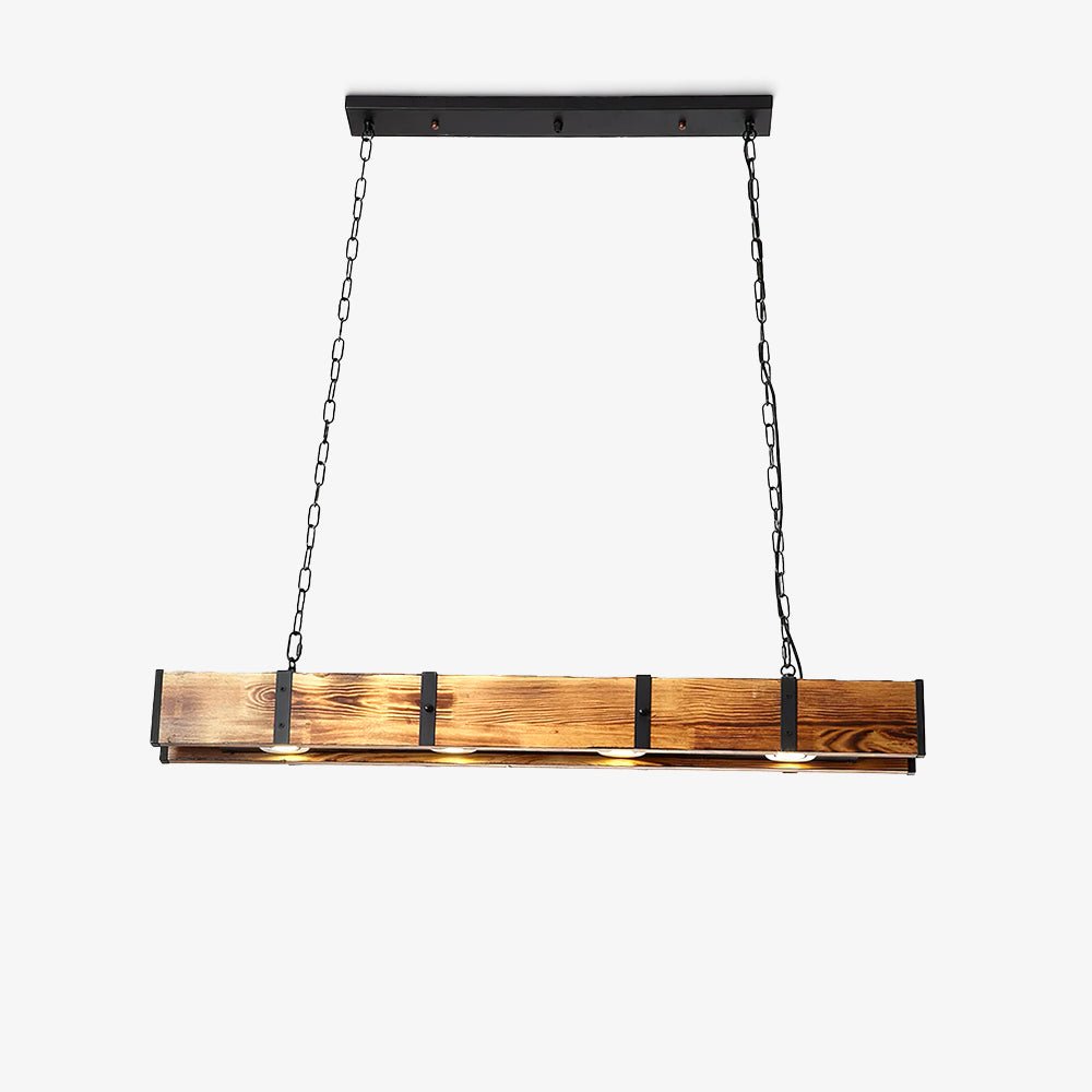 American Industrial Retro Distressed Solid Wood Chandelier