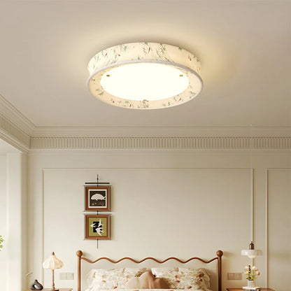 Fabric Printed Bedroom Ceiling Lamp