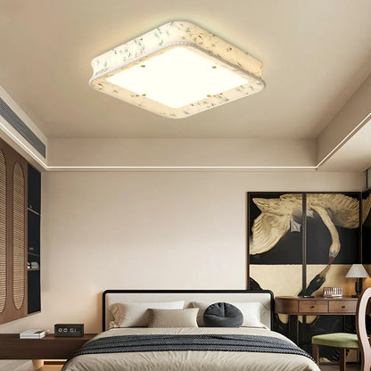 Fabric Printed Bedroom Ceiling Lamp