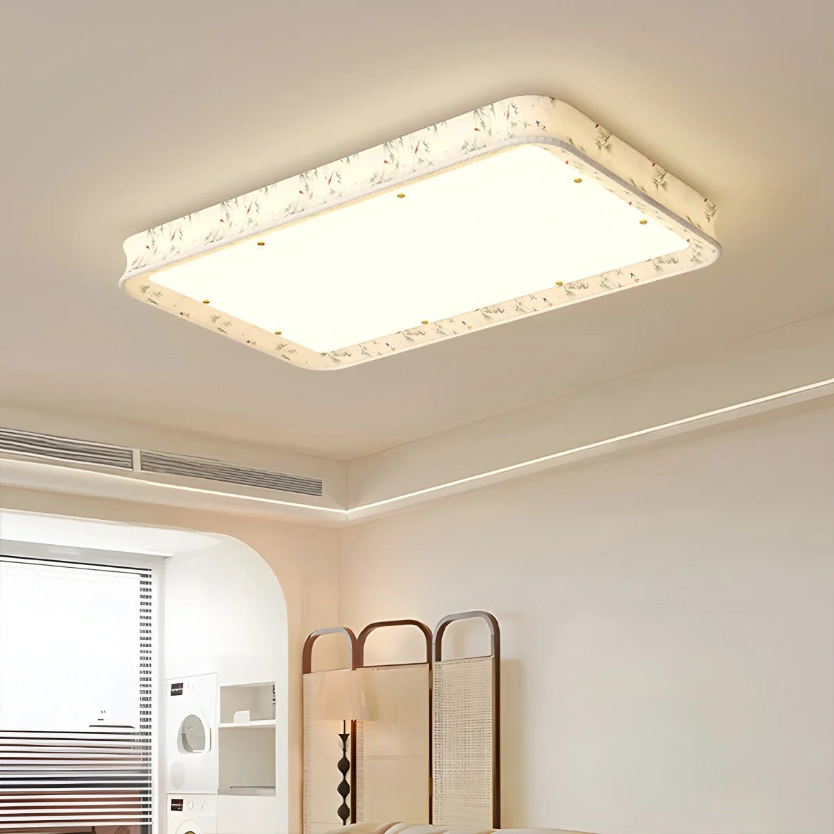 Fabric Printed Bedroom Ceiling Lamp