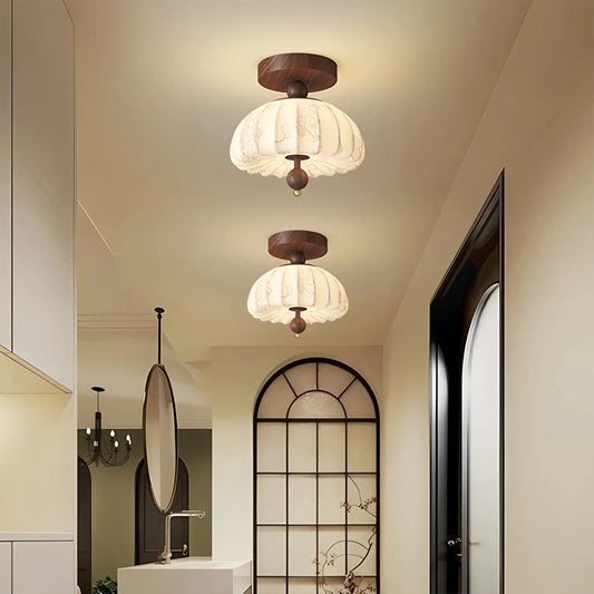 Simple and Elegant Ceiling Lamp in the Corridor