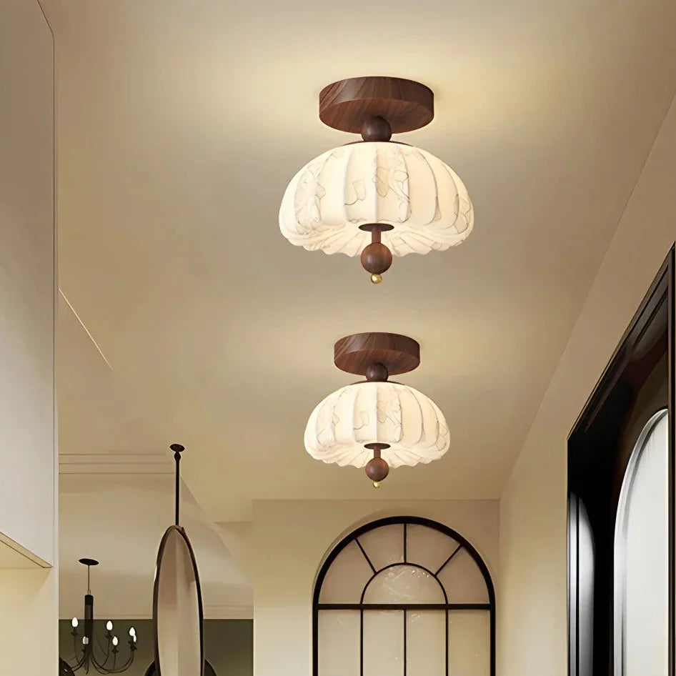 Simple and Elegant Ceiling Lamp in the Corridor
