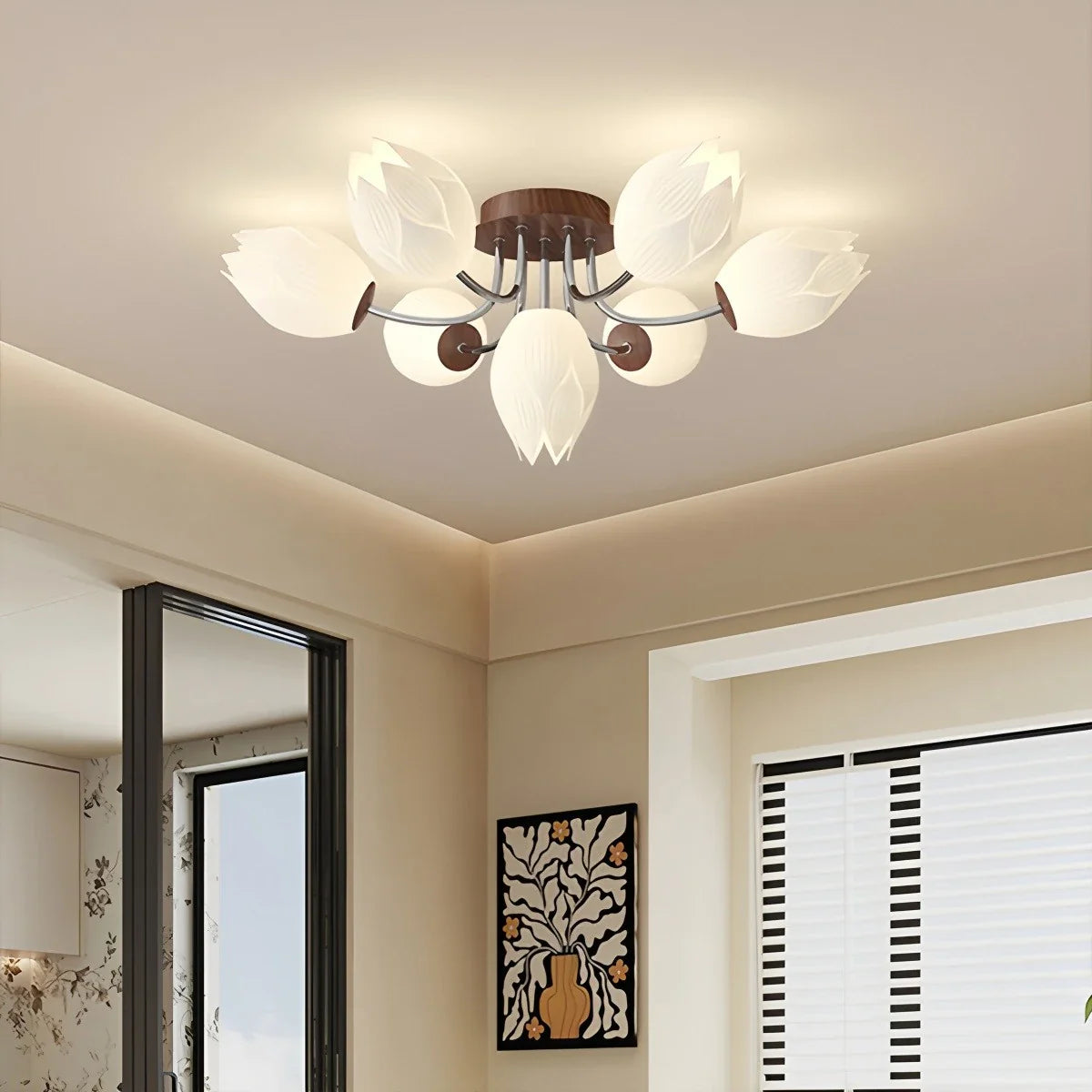 Floral Living Room Ceiling Lamp