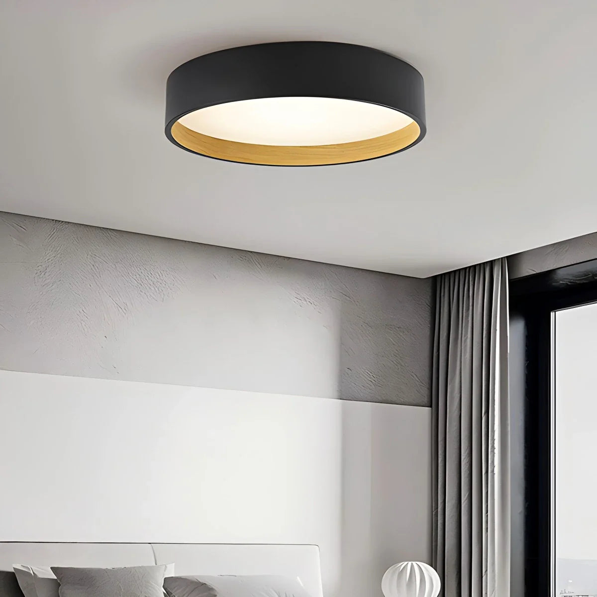 Modern Wood Grain Ceiling Lamp