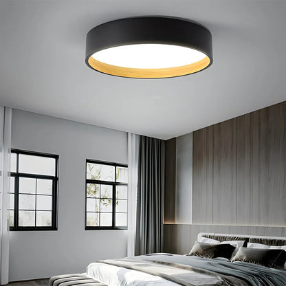 Modern Wood Grain Ceiling Lamp