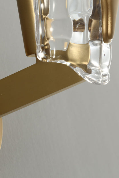 Copper-Bottomed Glass Flare-Shaped Wall Lamp