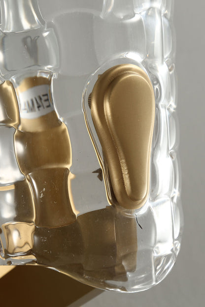 Copper-Bottomed Glass Flare-Shaped Wall Lamp