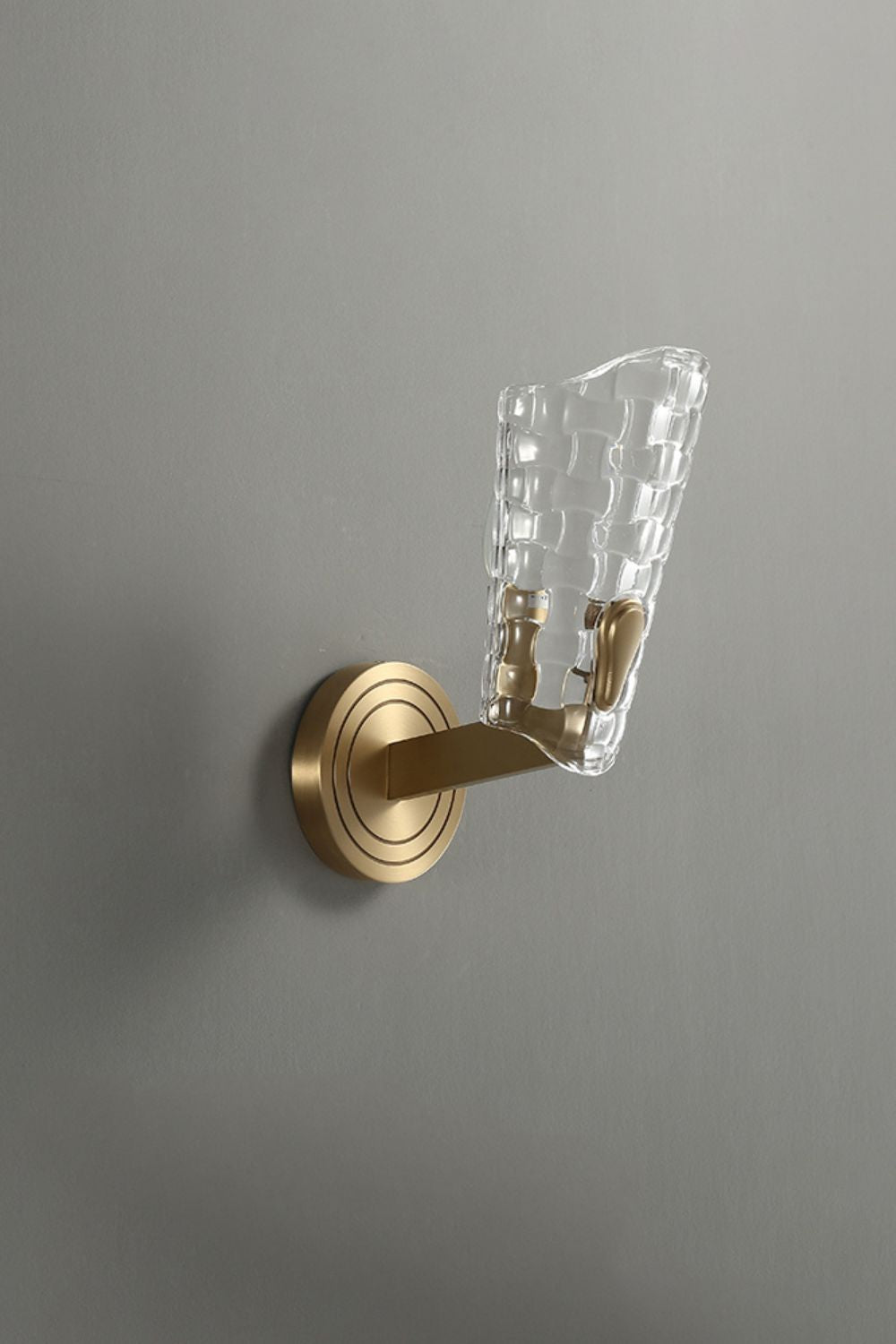 Copper-Bottomed Glass Flare-Shaped Wall Lamp