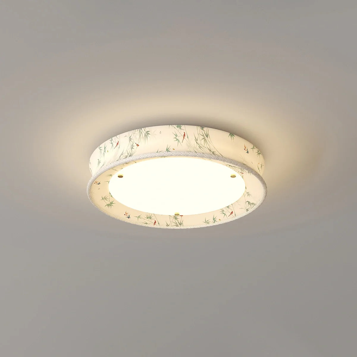 Fabric Printed Bedroom Ceiling Lamp