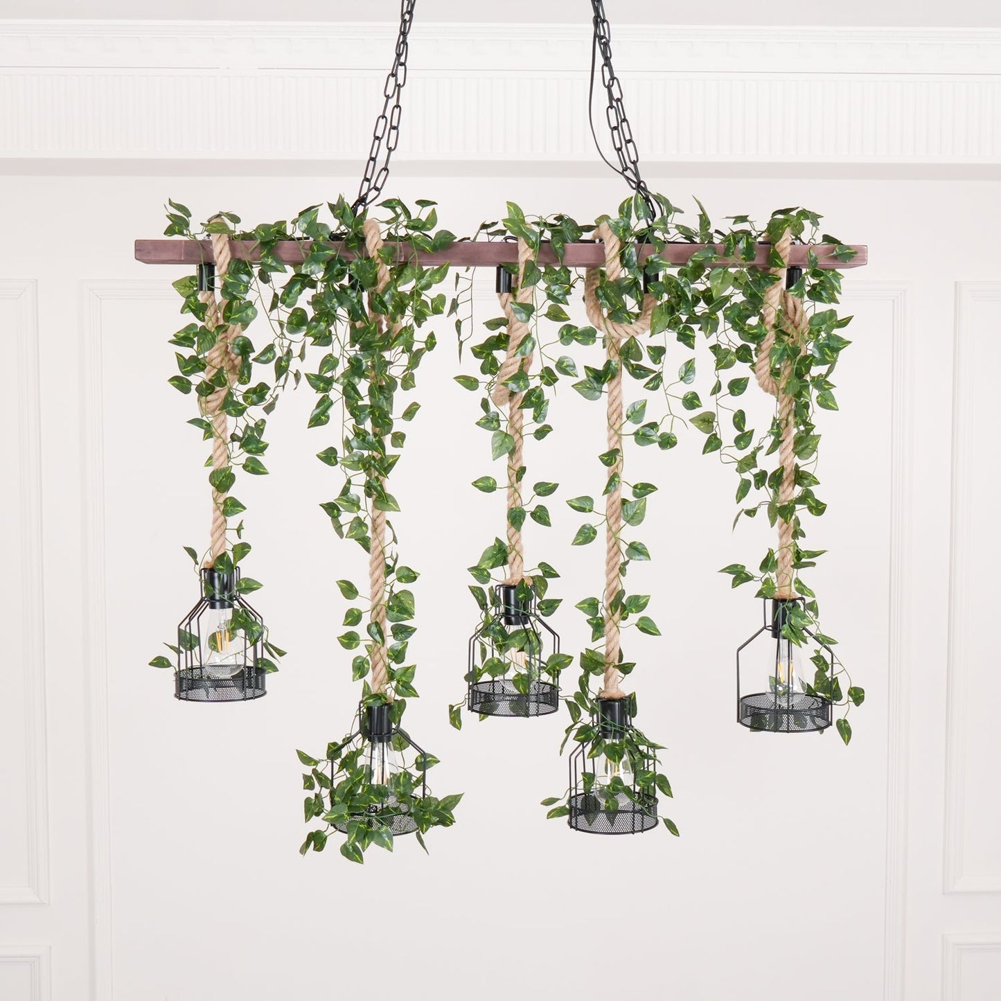 Rustic Wooden Pendant Light Chandelier